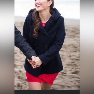 Navy Zara wool peacoat